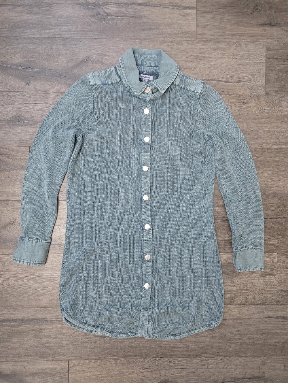 PBJ Blues Tunic Snap Cardigan Size Small